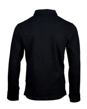 Load image into Gallery viewer, Luxury Black Button-Down Shirt, Long Sleeve, Thick Cotton, Regular Fit
