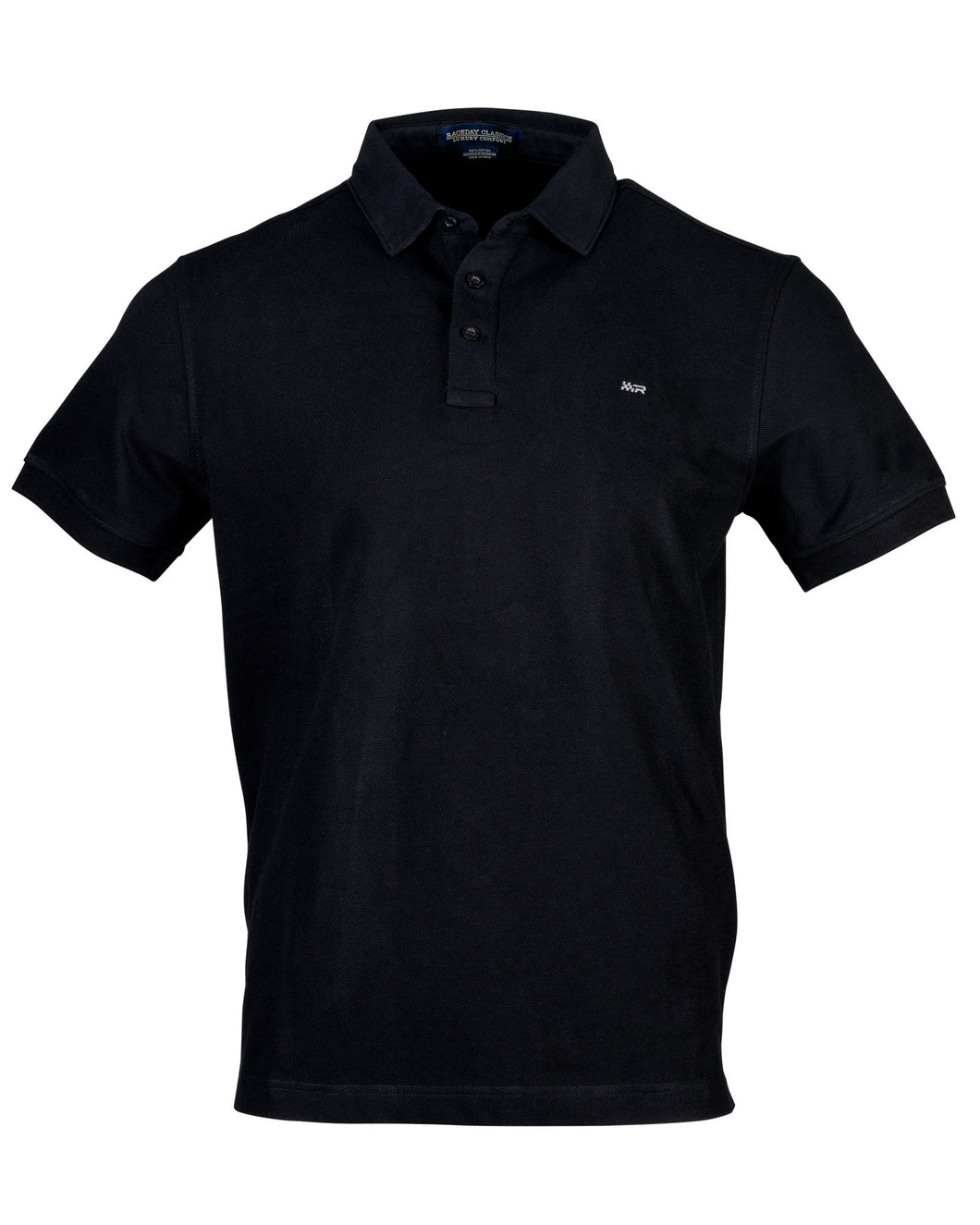 Luxury Black Polo, Short Sleeves, Perfect Collars, Thick Cotton, Regular Fit